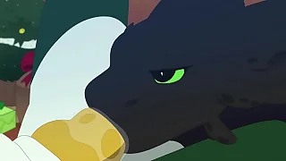 Toothless having a date night with nightfury